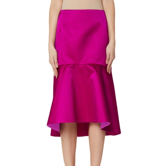 Balenciaga SS19 Pink Silk Godet Peplum Runway Skirt - Picture 2 of 13